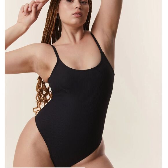 Andie The Amalfi One Piece Swimsuit Rib Black size L NWT - Picture 1 of 7